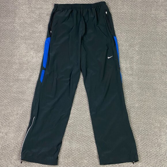 Nike Woven Track Pants Men's Large Black Dri-Fit Ankle Zip Stretch 427149 015 - Picture 2 of 16